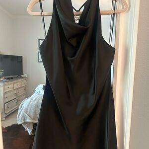 Zara Sleek Black Backless Dress